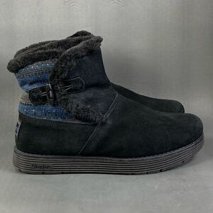 Skechers Black and Blue Ankle Boots